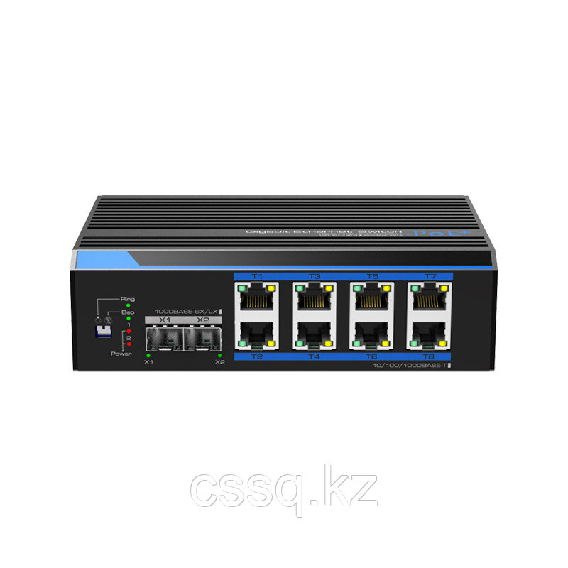 Промышленный 8-портовый Ethernet-коммутатор PoE с 2-гигабитным портом SFP UTEPO UTP7208GE-PoE - фото 1 - id-p90124638