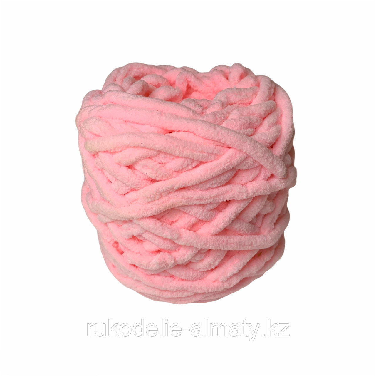 Велюровая пряжа для ручного вязания, толщиной 0,8 мм бледно-розовый - фото 1 - id-p90130916