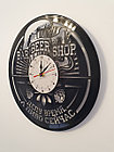 Настенные часы из пластинки Пиво,  подарок пивоману, пивовару, любителям пива, пивбар, пивная, 1054, фото 5