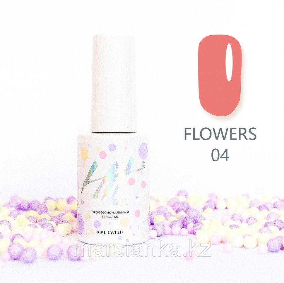 Гель-лак HIT gel Flowers №04, 9мл