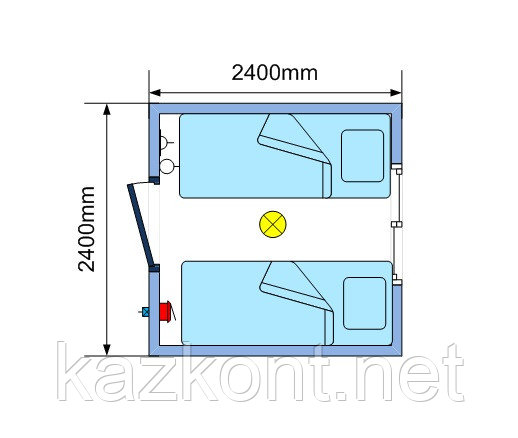 Аренда жилого контейнера 2.4х2.4х2.6 м - фото 4 - id-p90137892