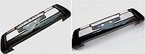 Накладка (губа) переднего бампера на Land Cruiser Prado 150 2014-17 Черный цвет(202)