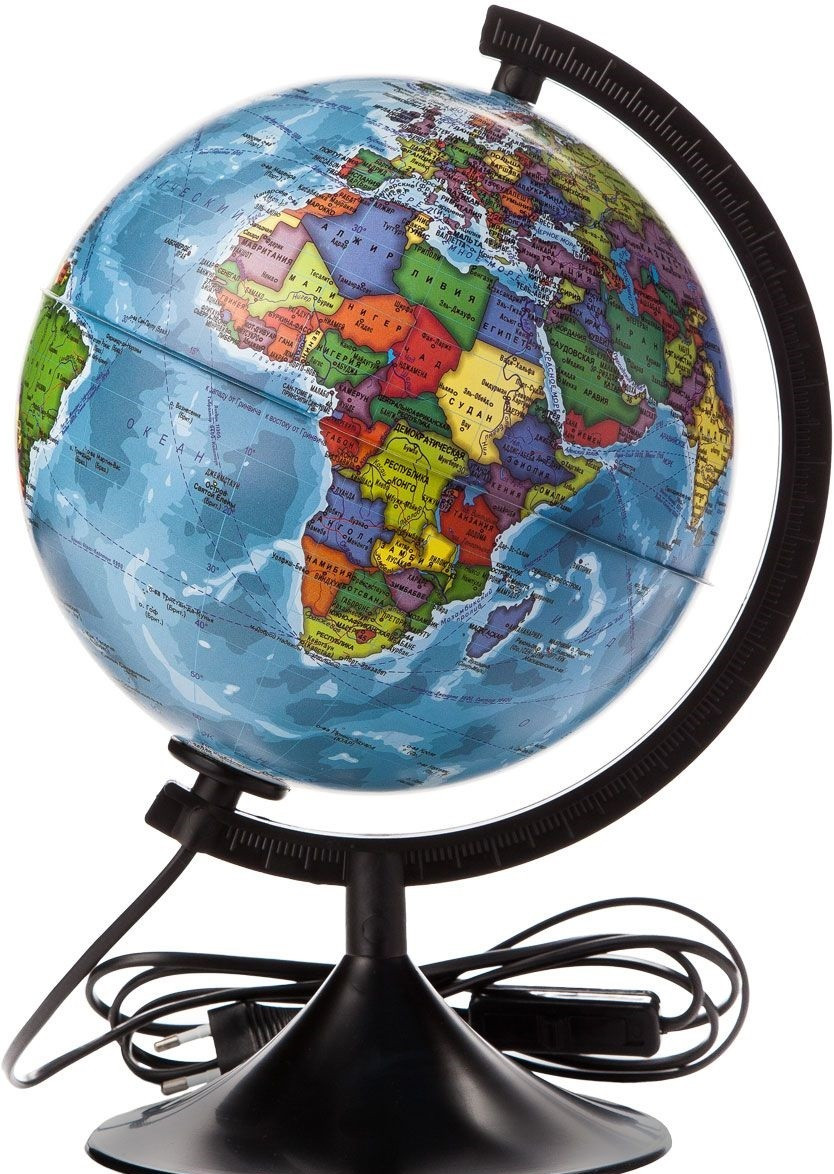Глобус Политический "Классик", с подсветкой от сети, 21 см