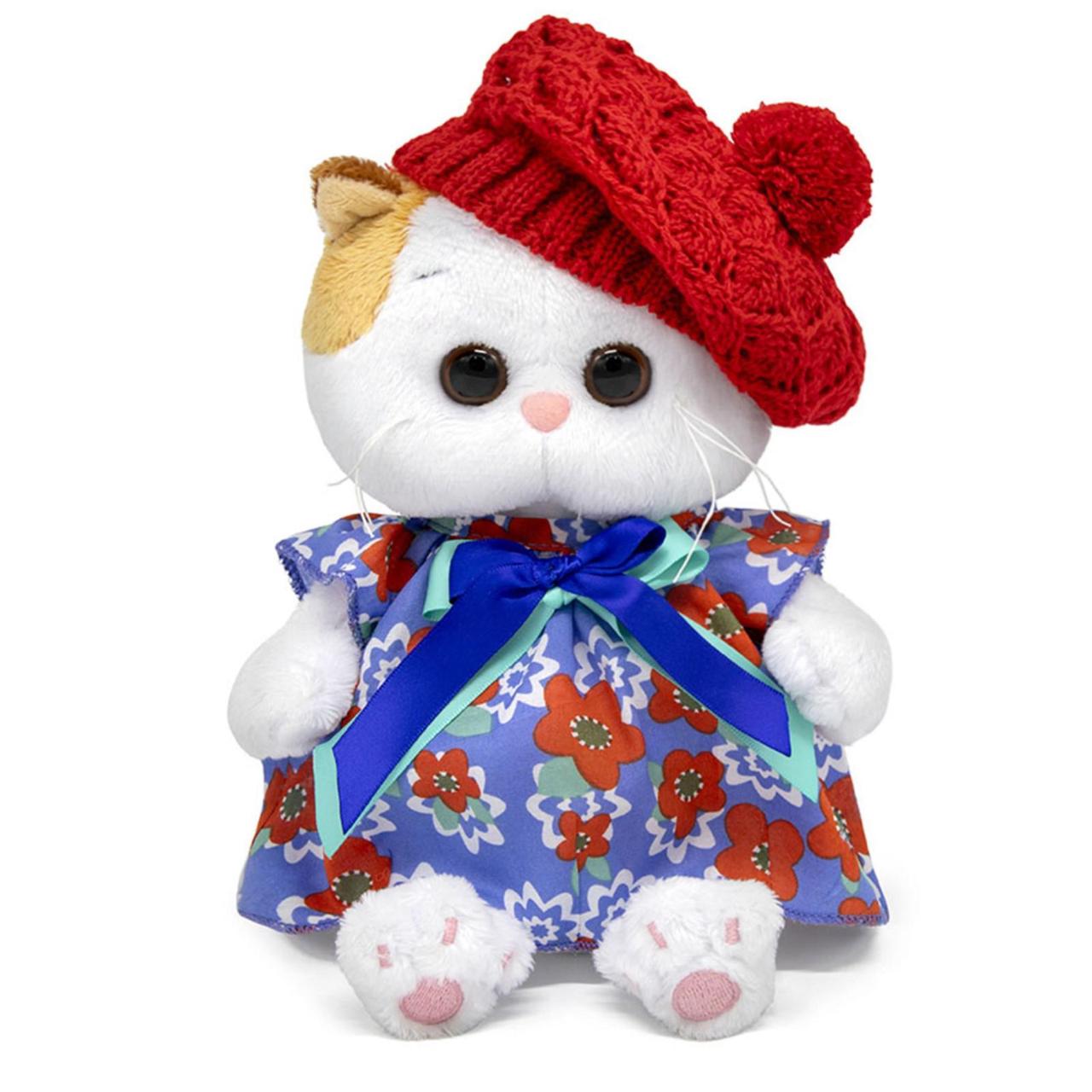 Мягкая игрушка Кошечка Ли-Ли Baby в платье и ажурном берете, 20 см - фото 1 - id-p90138240
