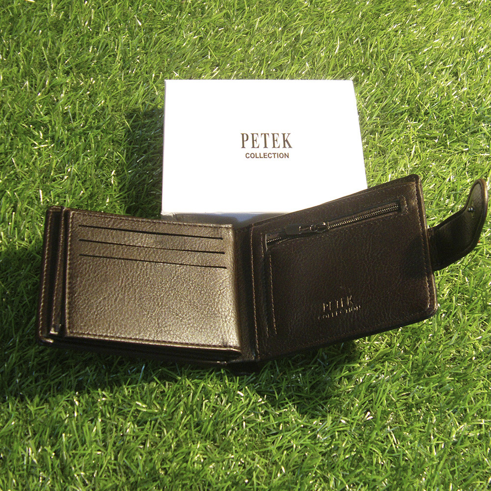 Мужское портмоне клатч кошелёк Petek Collection модель 015 Black и Coffe.  Видео обзор в описании! (id 90138673)