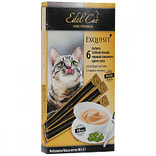 Edel Cat, Эдель кэт, крем-суп с птицей и печенью, лакомство для кошек, уп.6 шт.