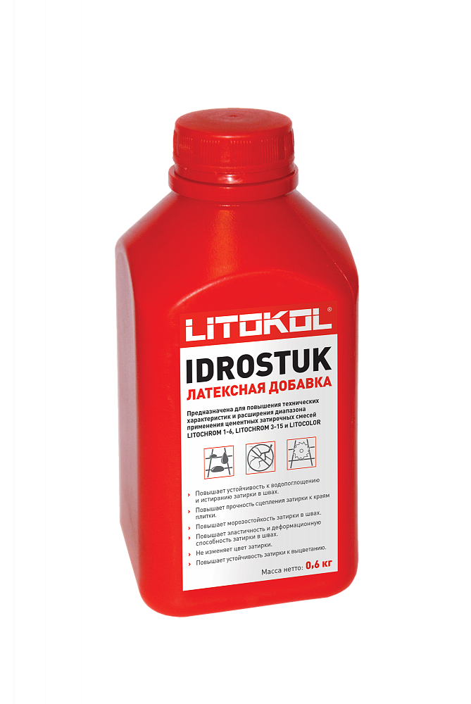 IDROSTUK- м -латексная добавка для затирок (0,6kg can) 24 шт