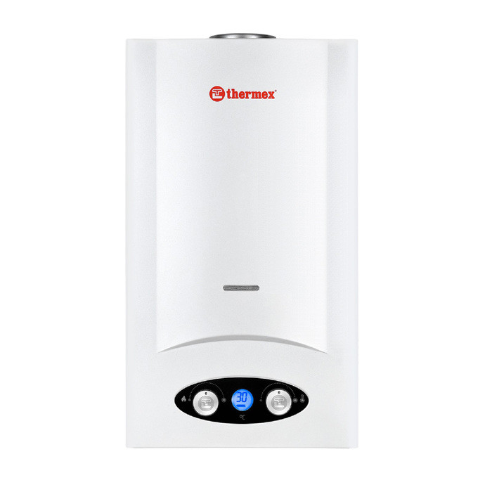 Водонагреватель Thermex G 28 D Pearl white, проточный, газовый, 28 кВт, 14 л/мин, белый