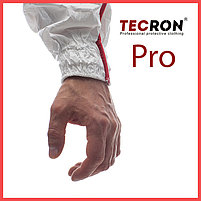 Одноразовый комбинезон защитный TECRON Pro (60 г/м, ПВХ-швы, двухзамковая молния, манжеты), фото 6