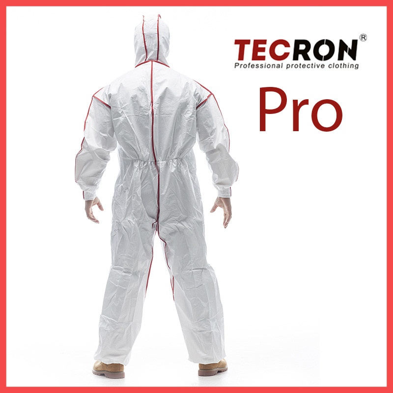 Одноразовый комбинезон TECRON Pro, защитная одежда, спец одежда, мед костюм, химзащита - фото 6 - id-p55161153