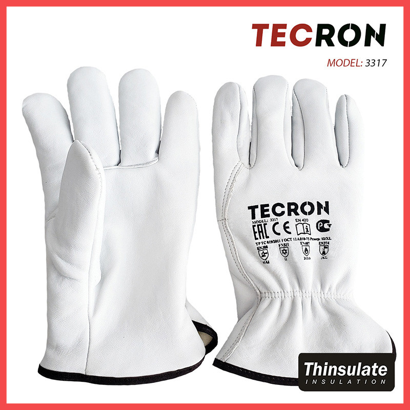 Зимние кожаные перчатки TECRON™ 3317 с утеплением Thinsulate™