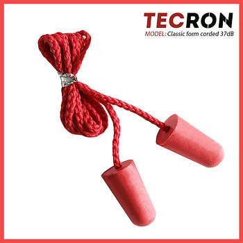 Беруши противошумные со шнурком TECRON™ Classic form corded 37dB