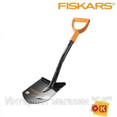 Лопата штыковая укороченная 81см FISKARS Solid, фото 2
