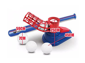 Игра бейсбольный станок для подачи мяча с битой и 3 мячами, фото 2