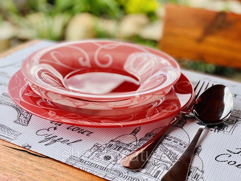 PLENITUDE RED столовый сервиз на 6 персон из 18 предметов, шт