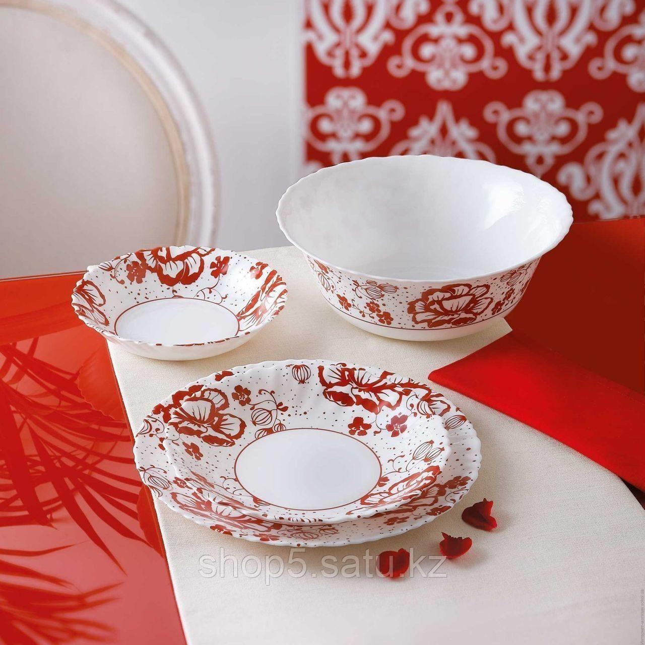 ROMANCIA RED столовый сервиз на 6 персон из 19 предметов, шт