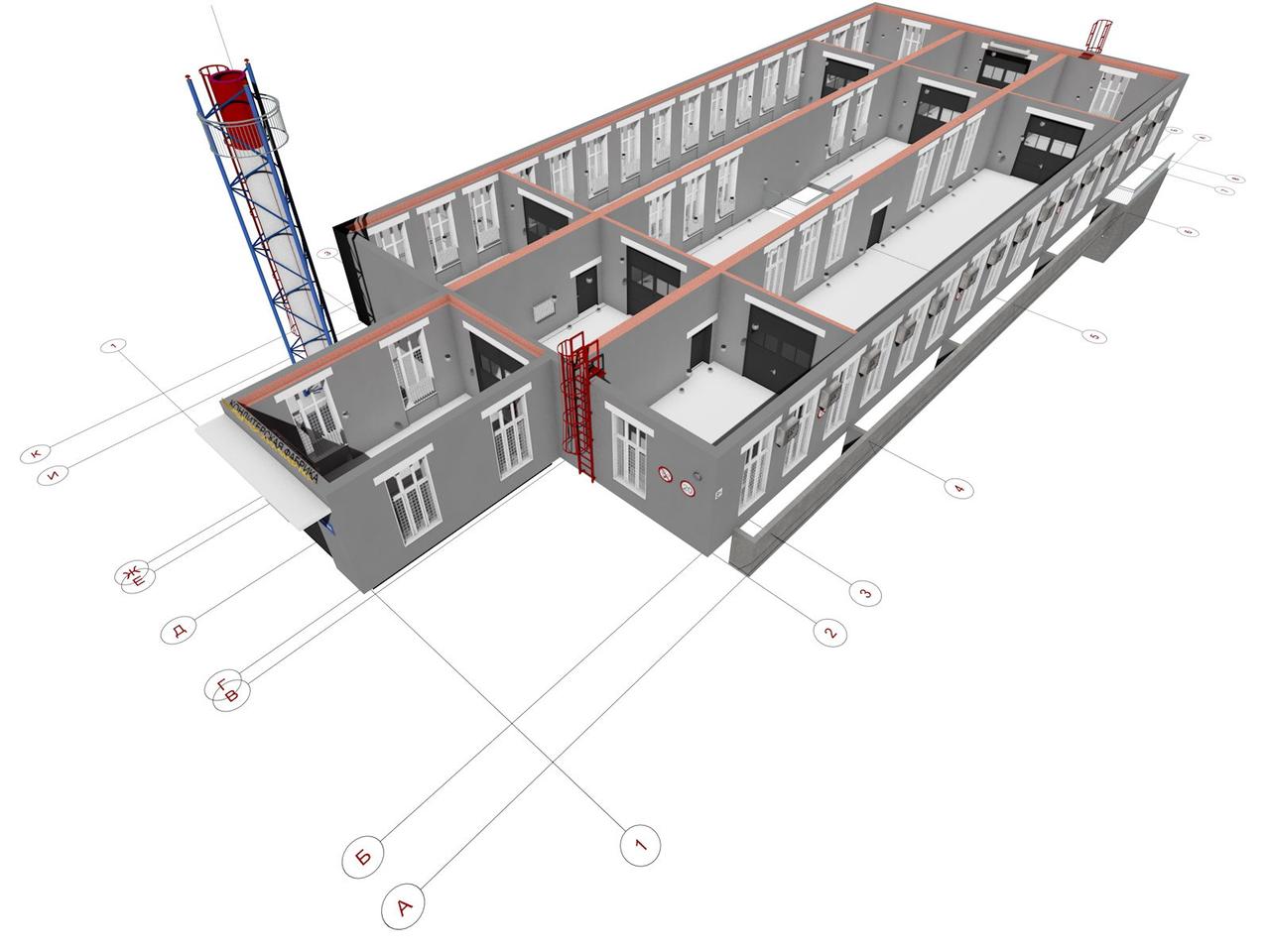 Проектирование производственных помещений (до 3 этажей)