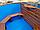 Фурако кедровая, Круглая, 120/3 см, с пластиковой вставкой, печь внутри, Стандарт, фото 4