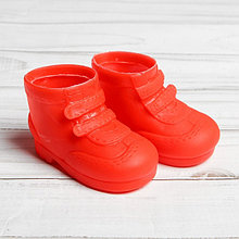 Ботинки для куклы «Липучки», длина подошвы: 7,5 см, 1 пара, цвет красный