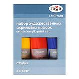 Краска акриловая в тубе, набор 3 цвета х 75 мл, Гамма "Студия", морозостойкая, в картонной коробке, 140820203, фото 4