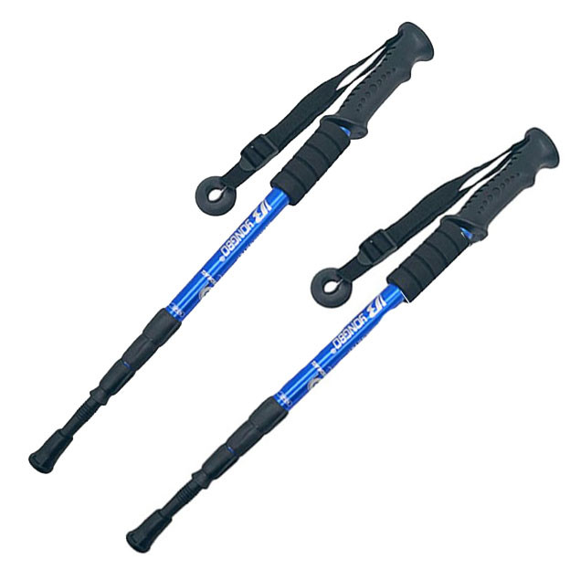 Скандинавские палки телескопические от 65 до 135 см со сменным наконечником Energia синие - фото 4 - id-p90179128