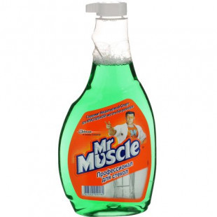 Средство для мытья стекол Mr.Muscle, сменный флакон, 500 мл, зеленый