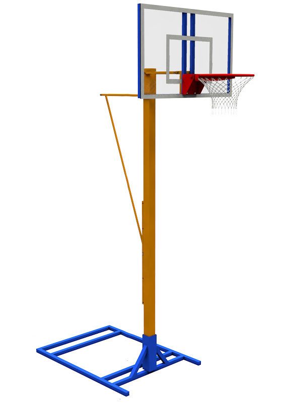 Мобильная баскетбольная разборная стойка с регулировкой высоты