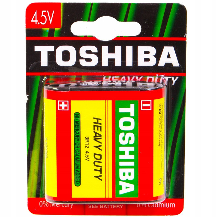 Квадратная батарейка Toshiba HEAVY DUTY 3R12 BP -1HW, 4.5 V