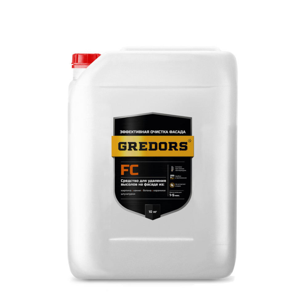 GREDORS FC – средство для удаления высолов с фасадов, кирпича и бетона (10 кг)