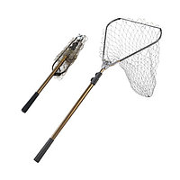 Подсак для рыбалки складной с телескопической ручкой треугольный от 80 до 215 см