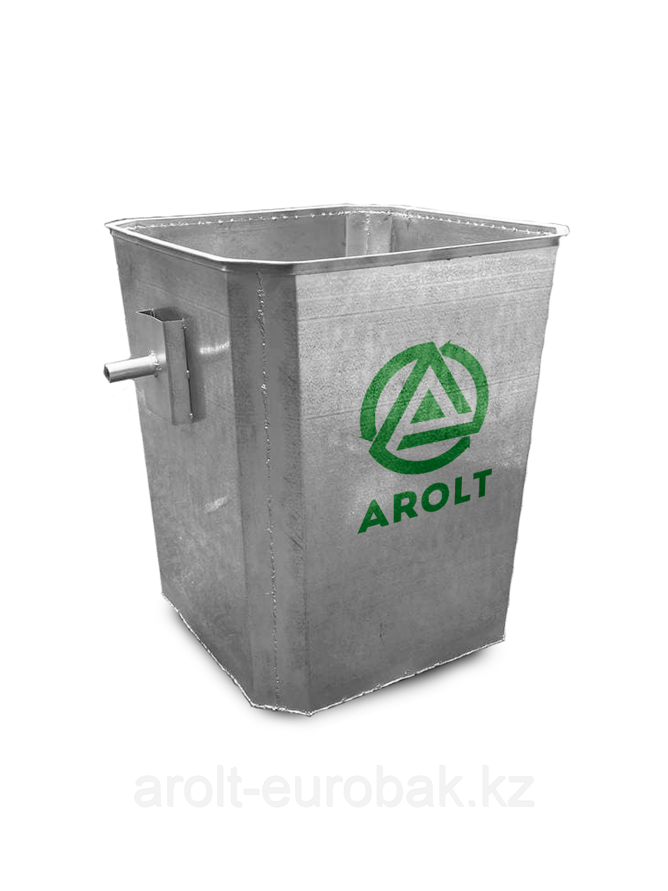 Оцинкованный нержавеющий мусорный контейнер для ТБО объемом 750 литров Без крышки и без колес. - фото 1 - id-p78178772