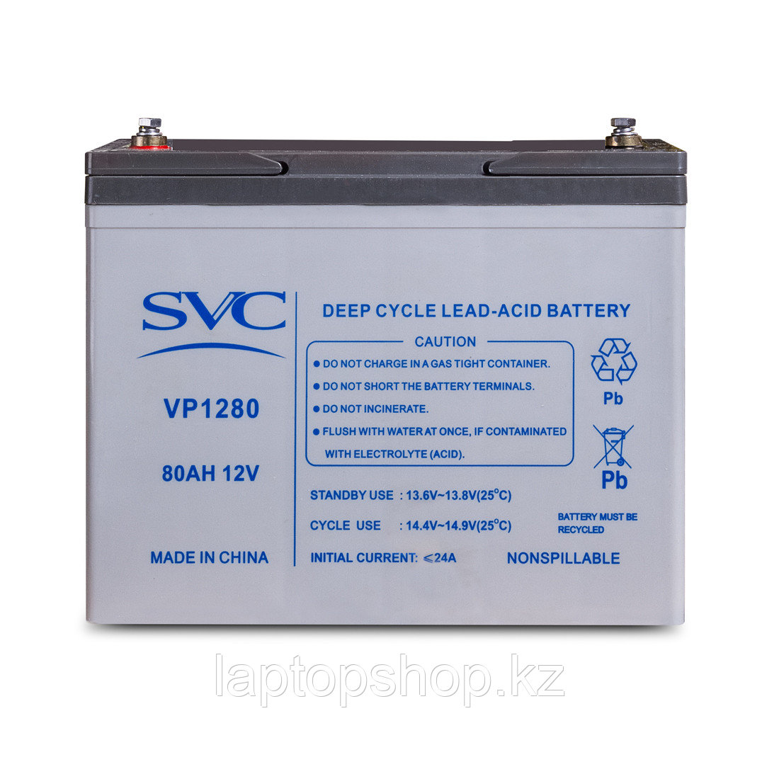 Аккумуляторная батарея SVC VP1280 12В 80 Ач (329*170*224), фото 1