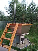 Сибирский Банный Чан, (в*д: 110*165/0,2 см., AISI-304), на подставке, + печь
