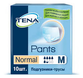 Впитывающие трусы при недержании Tena Pants Normal М, 10 шт.
