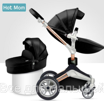 Коляска 2 в 1 Hot Mom 360 черный