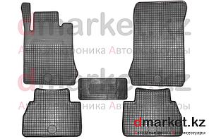 Коврики полики Mercedes W210, черные, резиновые, 5 предметов