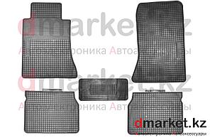 Коврики полики Mercedes W124, черные, резиновые, 5 предметов