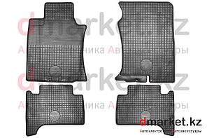Коврики полики Toyota Land Cruiser Prado 120, черные, резиновые, 4 предмета