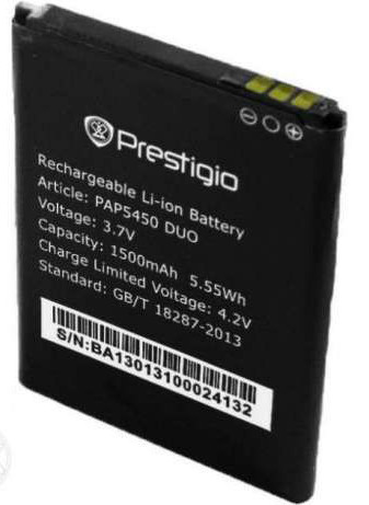 Аккумулятор для Prestigio MultiPhone 5450 Duo (PAP5450 Duo, 1500mah)