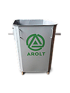 Мусорный контейнер для ТБО 0.75 м3 (с НДС%) на колесах без крышки, фото 9