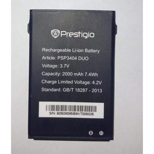 Аккумулятор для Prestigio MultiPhone 3404 Duo (PAP3404 Duo, 2000mah)