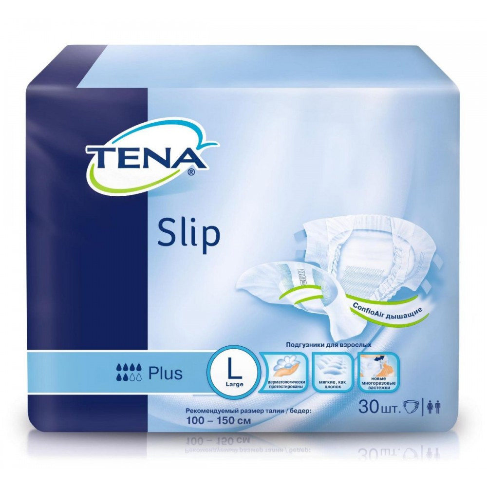Подгузники для взрослых Tena Slip Plus L, 30 шт. - фото 1 - id-p90230873