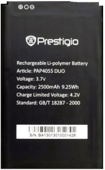 Аккумулятор для Prestigio MultiPhone 4055 Duo (PAP4055 Duo, 2500mah)