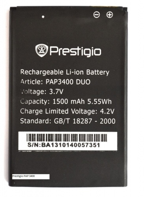 Аккумулятор для Prestigio PAP3400 DUO (PAP3400 Duo,1500mah)