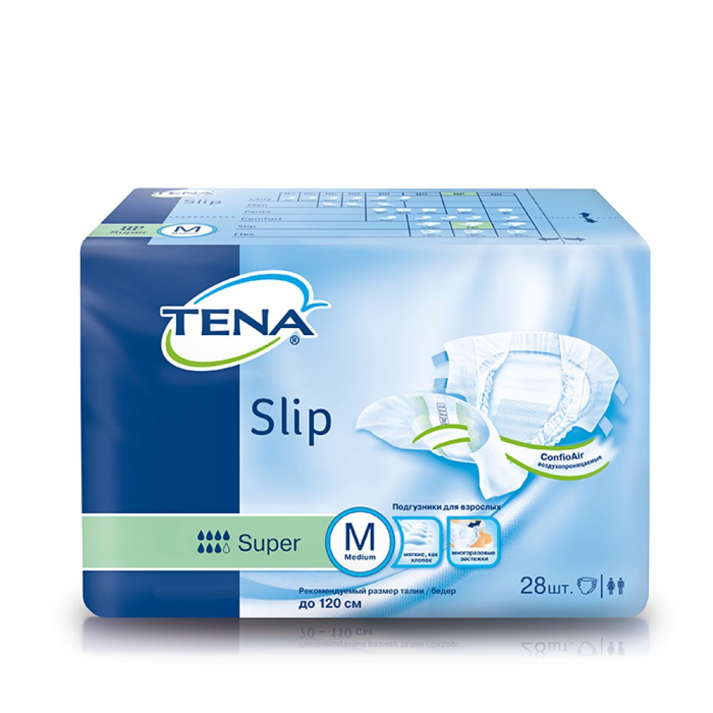 Подгузники для взрослых Tena Slip Super M, 28 шт. - фото 1 - id-p90231220