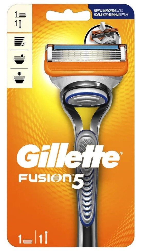 Бритвенный станок Gillette Fusion5, 1 сменная кассета - фото 1 - id-p90277501