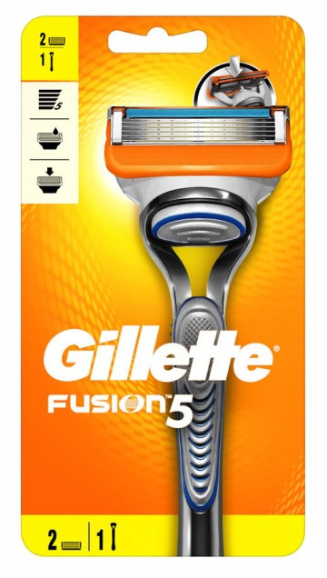 Бритвенный станок Gillette Fusion5, 2 сменные кассеты