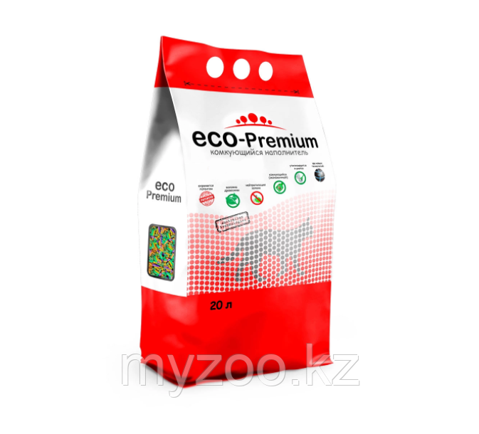 ECO-Premium тутти-фрутти, 20 л |Эко-премиум комкующийся древесный наполнитель|