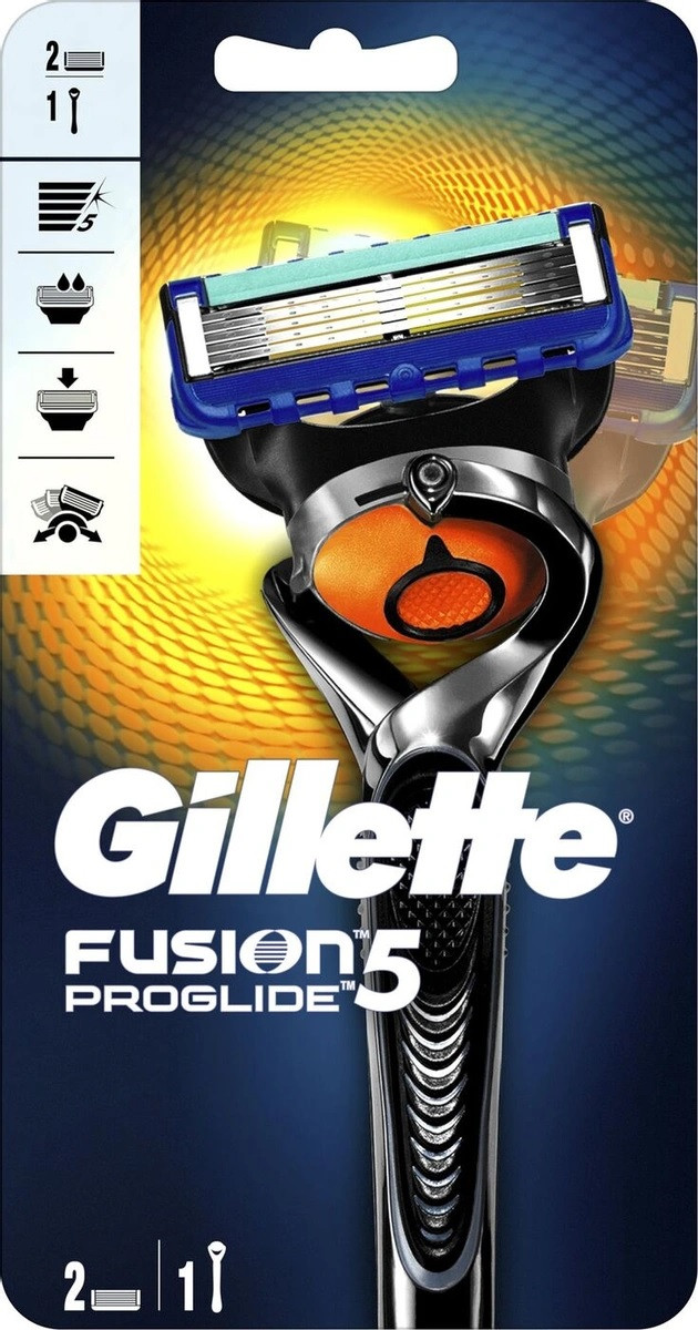 Бритвенный станок Gillette Fusion5 ProGlide, 2 сменные кассеты