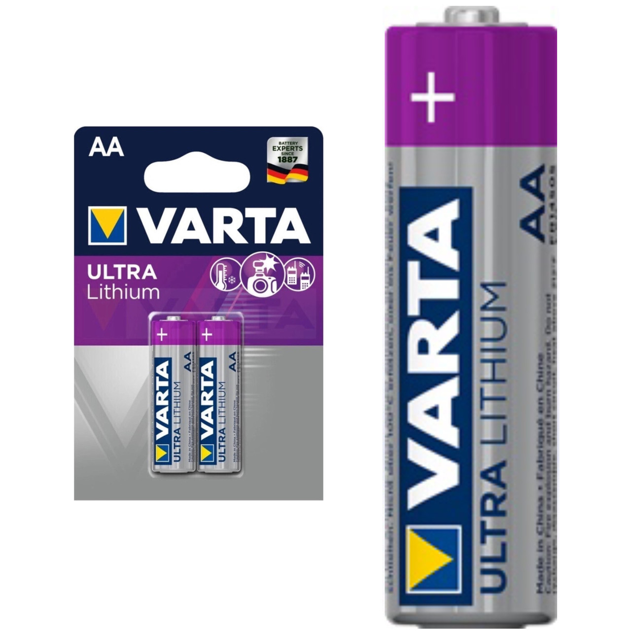 Батарейка литиевая VARTA ULTRA Lithium AA/FR6, 1шт